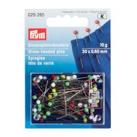 Glaskopfnadeln ST 0,60 x 30 mm bunt
