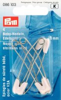 Baby-Sicherheitsnadeln VA/KST Kap 55 mm weiß