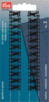 Haken und Augen, Messing, schwarz, Prym 263865 OFP