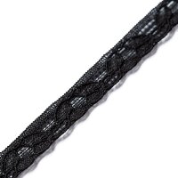 Wäschespitze elastisch 12 mm schwarz