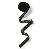 Wäschespitze elastisch 12 mm schwarz