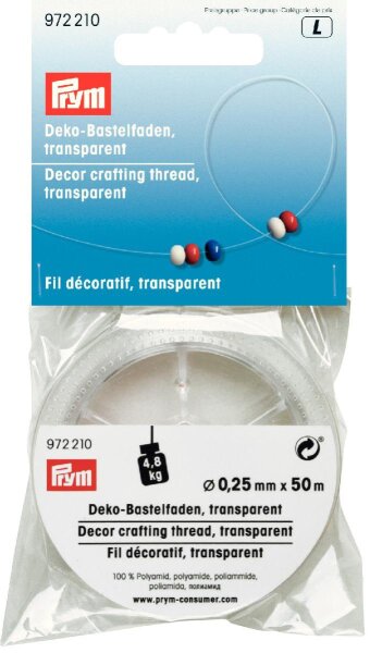 Deko-Bastelfaden 0,25 mm transparent