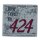 Applikation Label NO. 424 grau / blau