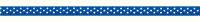 Satinband gepunktet 6 mm royal / weiß