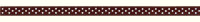 Satinband gepunktet 6 mm braun / weiß