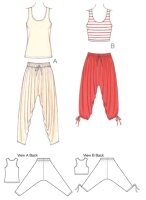 Damen Hose Trägertop Top, KwikSew K3701