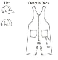 Kinder Overall Hut Latzhose, KwikSew K3145