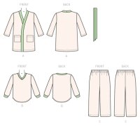 Top Hose Gürtel Bademantel, KwikSew K4131