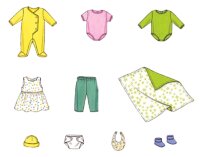 Kleidung Accessoires Baby Bettdecke, KwikSew K3834