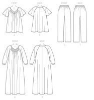 Damen Top Nachtkleidchen Hose, KwikSew K4145