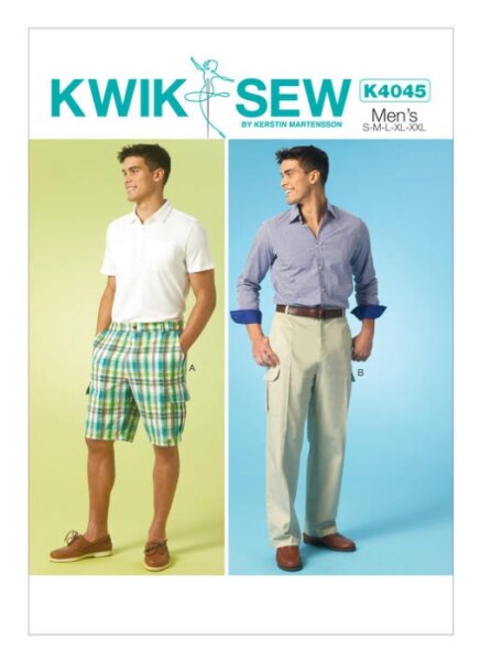 Herren Hose Shorts, KwikSew K4045