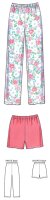 K3602 Damen Hose Shorts Schlafanzug, KwikSew