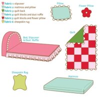 K0105 Bett Puppe, KwikSew