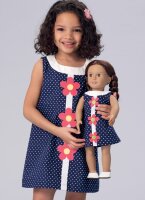 K0221 Top Mädchen Puppe Kleid, KwikSew