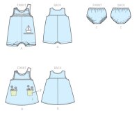 K0220 Kinder Overall Höschen Kleid, KwikSew