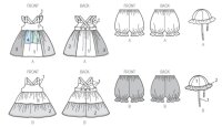 K0168 Kinder Höschen Eimer Kleid Hut, KwikSew