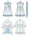 K0199 Mädchen Kleid Schärpe, KwikSew