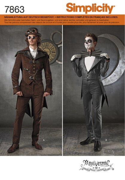 7863 Steampunk und Halloween Kostüm, Simplicity