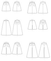 M7475 Damen Shorts Hosenrock Röcke, McCalls