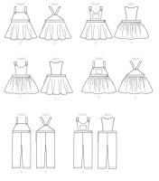M7459 Mädchen Trägerkleid Overall, McCalls