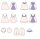 M7342 Kinder Leggings Eimer Kleid Höschen Hut, McCalls