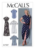 M7387 Damen Top Tunika Gürtel Kleid, McCalls