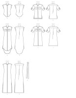 M7387 Damen Top Tunika Gürtel Kleid, McCalls