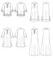 M7408 Damen Tunika Kleid, McCalls