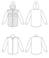 M7447 Kragen Shirts, McCalls
