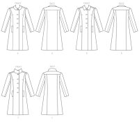 B6385 Mantel Damen Kragen, Butterick