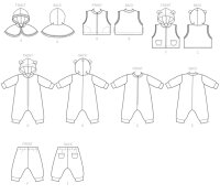 B6372 Kinder Hose Cape Weste, Butterick