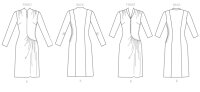 B6374 Damen Kragen Kleid Schal, Butterick