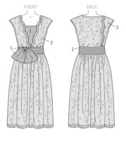 B6399 Damen Schleife Kleid, Butterick
