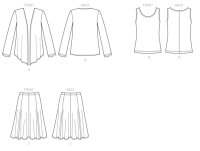 K4199 Damen Shirt Top Trägertop Jackett, KwikSew