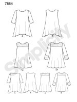 S7884, S8016  Tops mit Spitzenvariationen, Simplicity