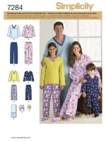 S7284, S3935  Pyjama, Schnittmuster von Simplicity
