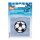 Applikation Fußball auf blauem/weißem Stoff