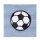 Applikation Fußball auf blauem/weißem Stoff