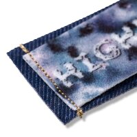 Applikation Label HIGHLAND blau/schwarz