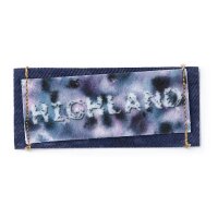 Applikation Label HIGHLAND blau/schwarz