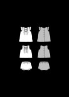9358 Kleid, Hängerchen, Bluse, Höschen, Burda