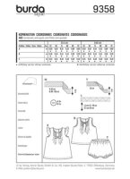 9358 Kleid, Hängerchen, Bluse, Höschen, Burda