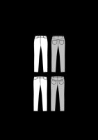 6543 Schmale Hose, Jeans, Burda