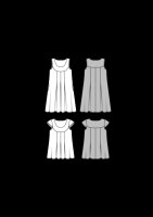 6532 Kleid, Hängerkleid, Top, Passe, Burda
