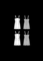 6538 Kleid, Trägerkleid, Teilungsnähte, Burda