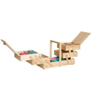 Nähkasten Holz hell, L
