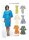 V9239 Damen Shirt Flügelärmel Kleid, Vogue