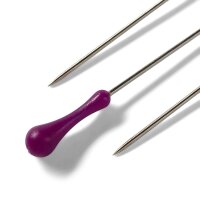 Steck-Nadel mit Griff 38 x 0,58 mm silberfarbig violett
