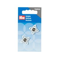 Annäh-Druckknöpfe quadratisch 21 mm weiß