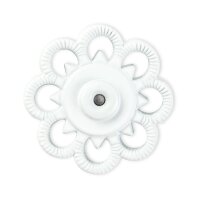 Annäh-Druckknöpfe Blume 25 mm weiß